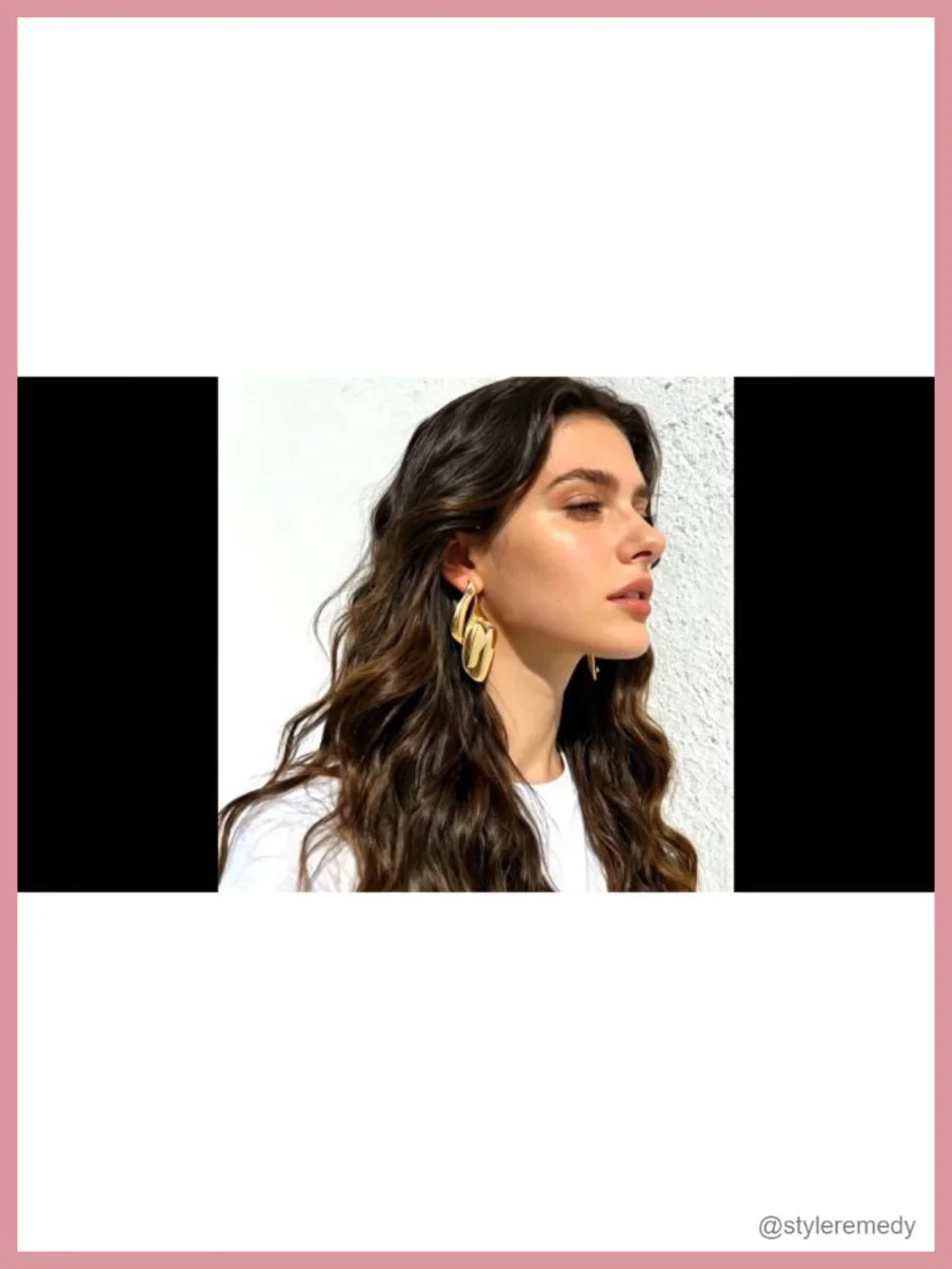 Chunky Gold Plated Statement Drop Dangle Earrings, Hypoallergenic Metal